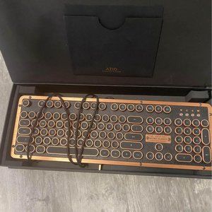 Azio Retro Classic Vintage Copper Typewriter like Keyboard Full Size